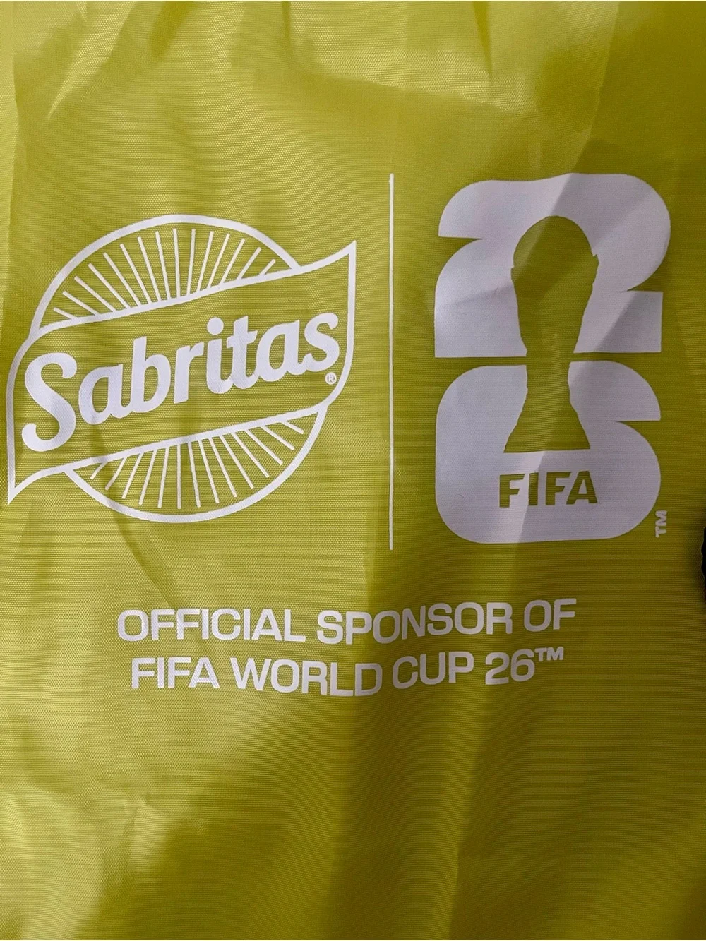 2026 World Cup Yellow Sabritas Drawstring Backpack